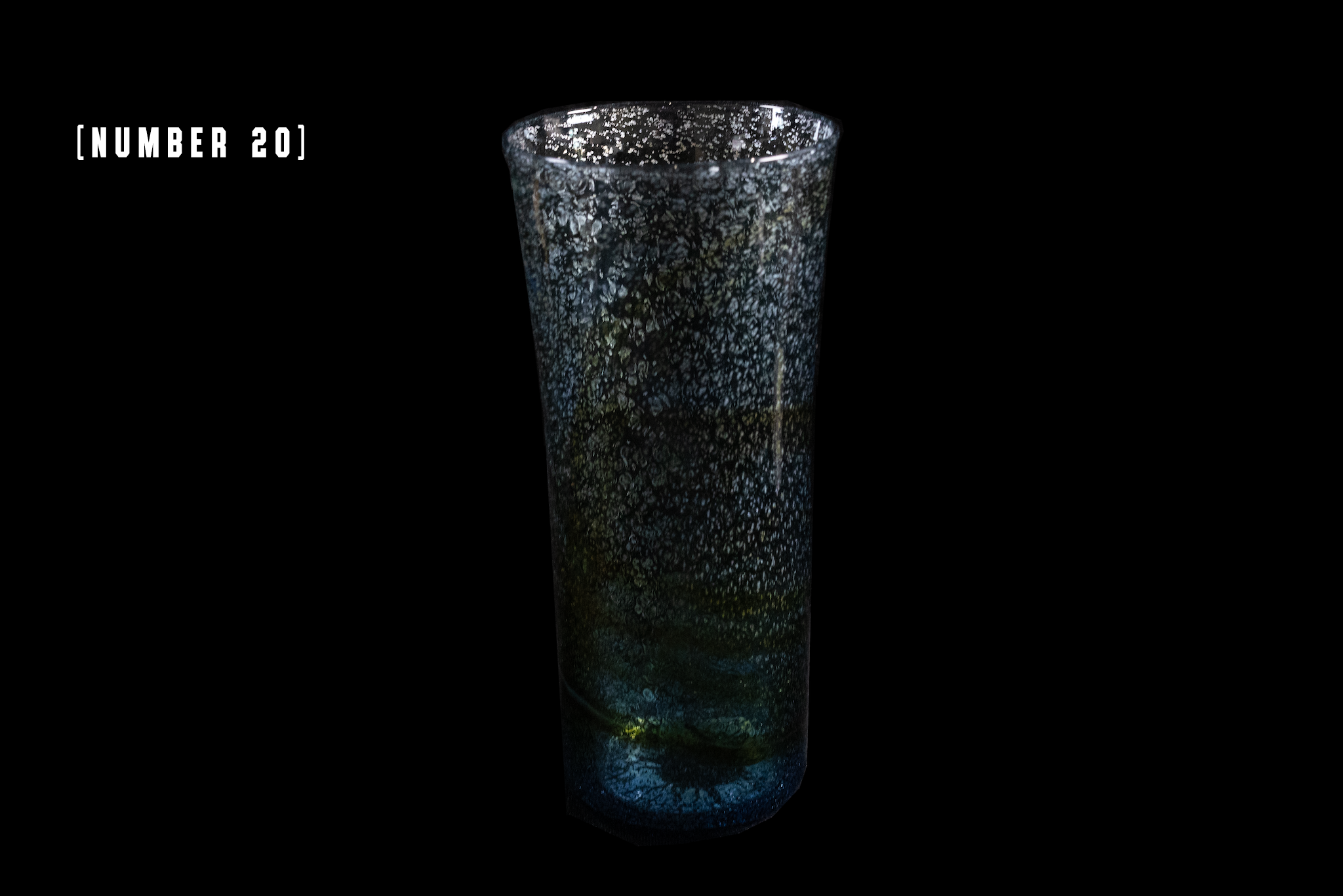 Silver Flake Long Glass (Michinoku Blue Color)