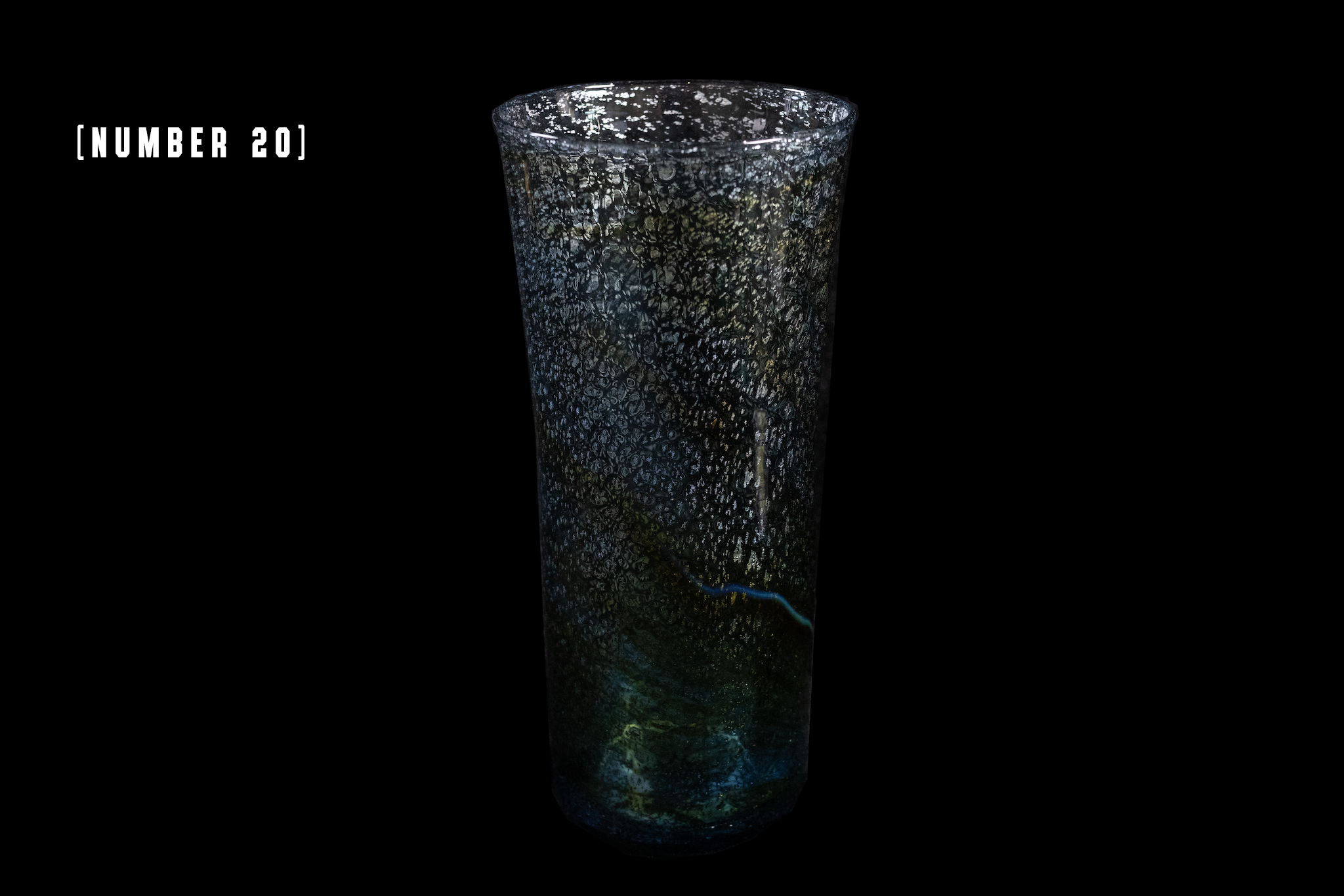 Silver Flake Long Glass (Michinoku Blue Color)