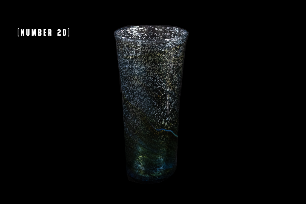 Silver Flake Long Glass (Michinoku Blue Color)