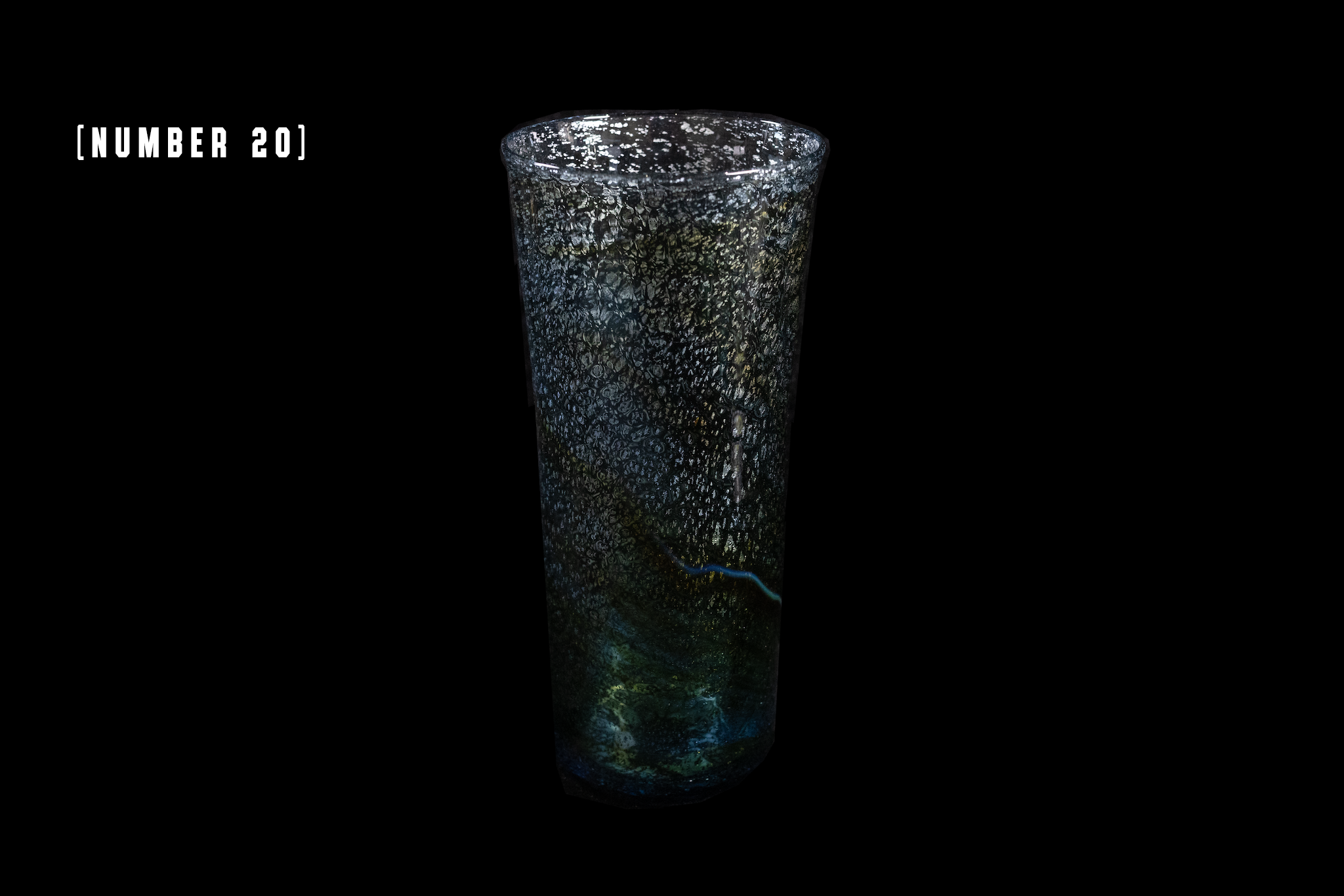 Silver Flake Long Glass (Michinoku Blue Color)