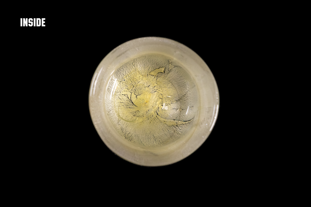 Silver Flake Yellow Guinomi