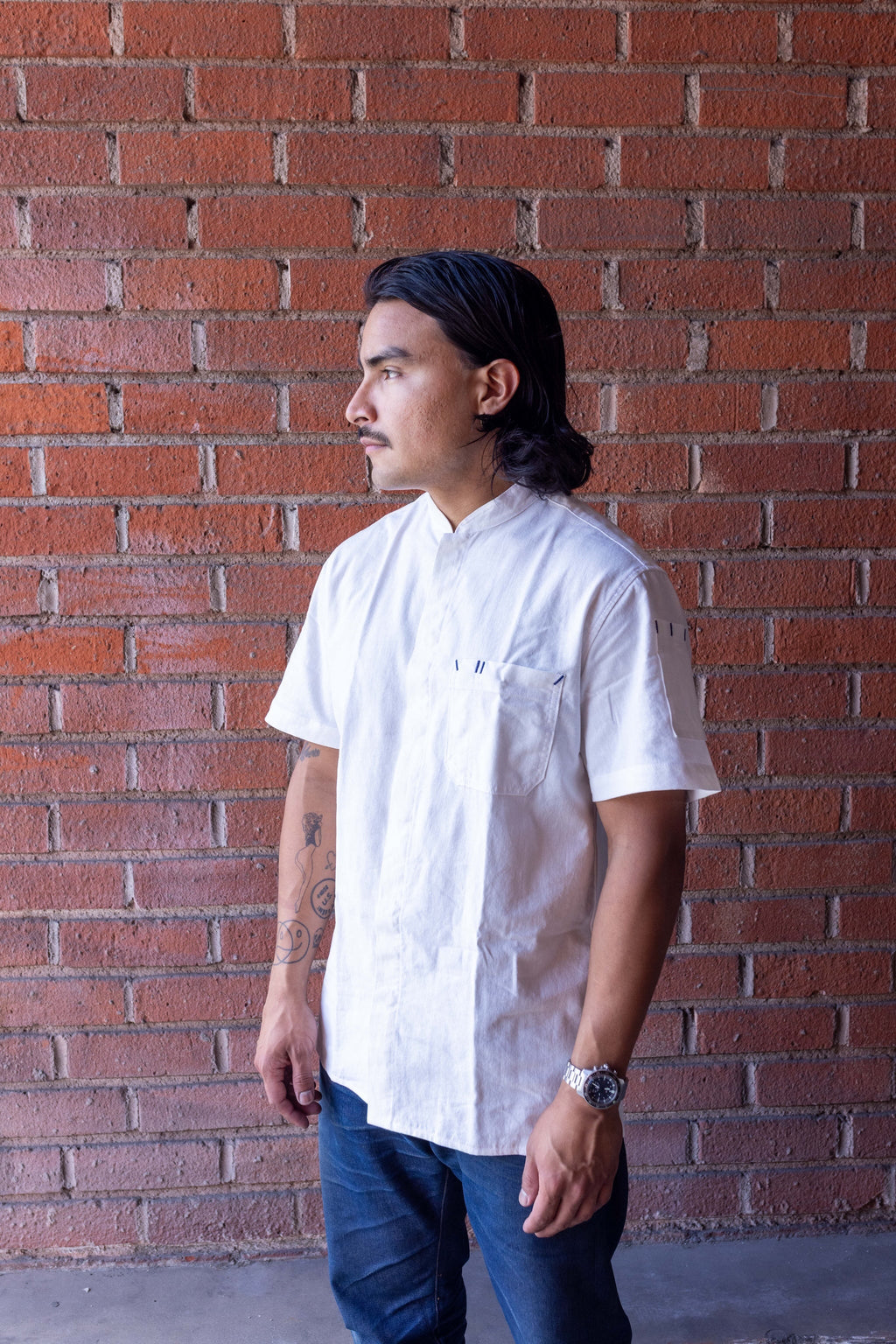 Le Metier, Short-Sleeve Work Shirt - Natural