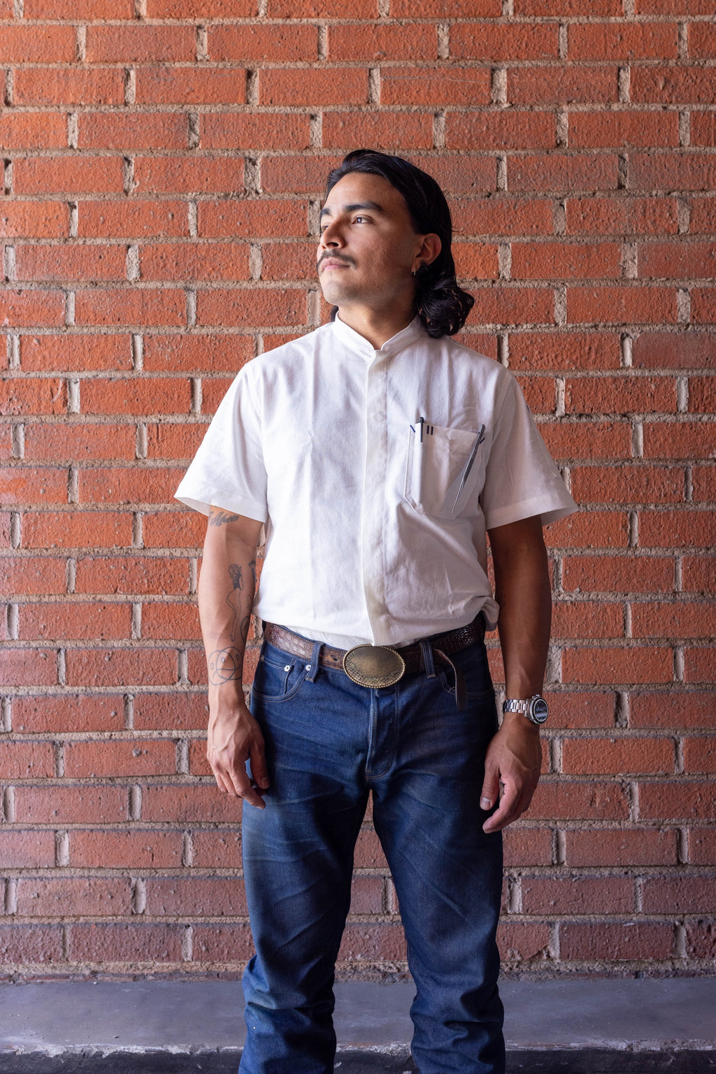 Le Metier, Short-Sleeve Work Shirt - Natural