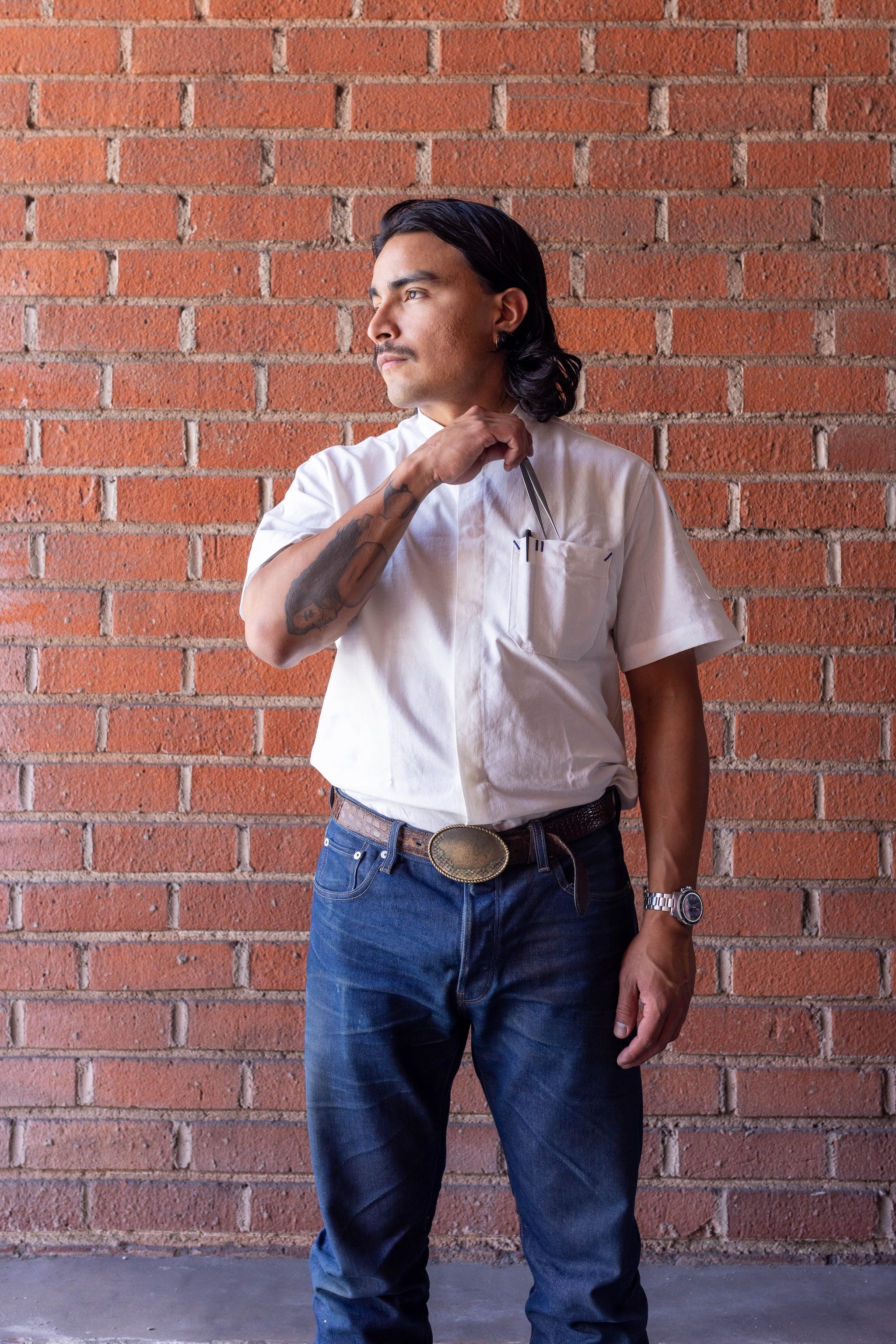 Le Metier, Short-Sleeve Work Shirt - Natural