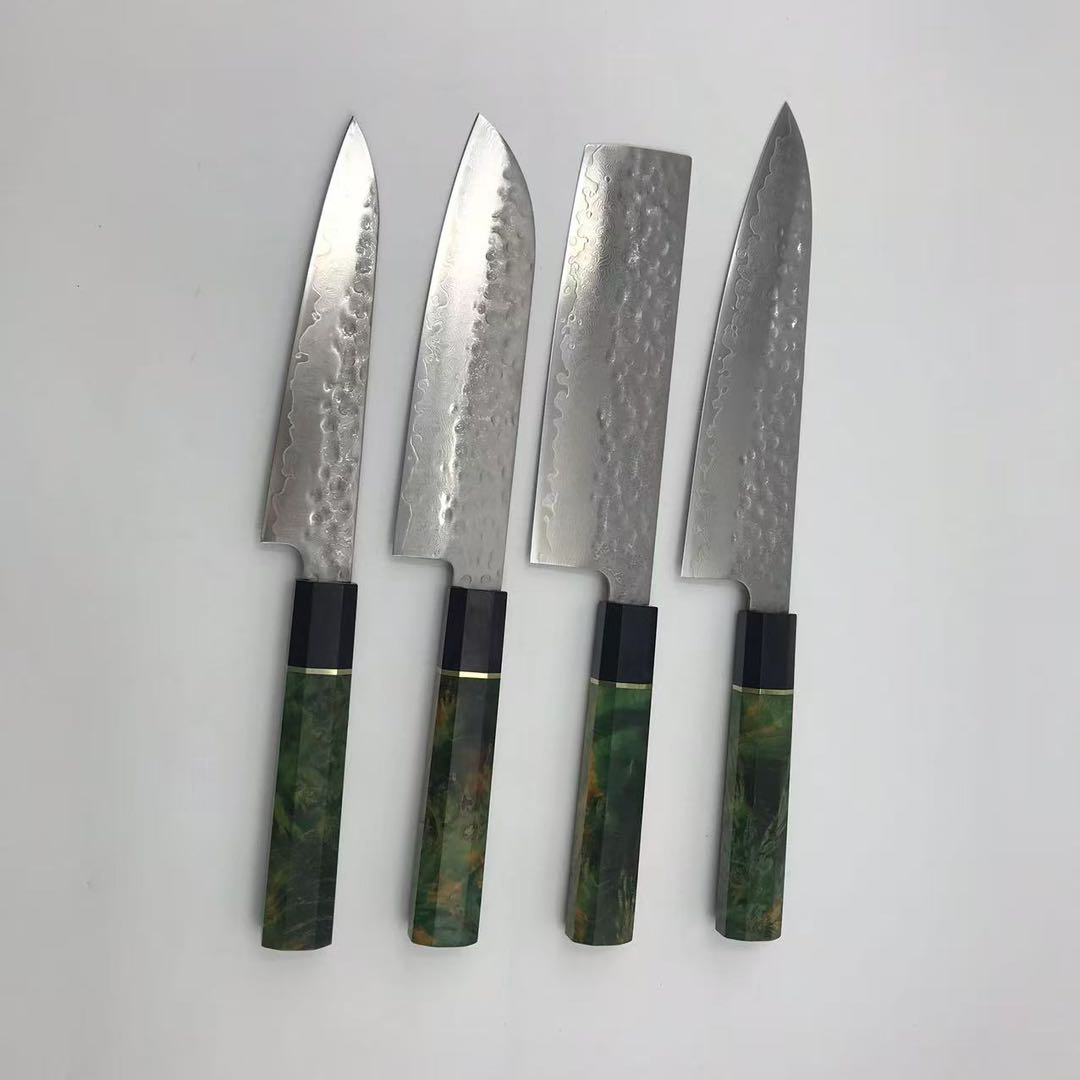 Tosa Honoo Knife Set – Gyuto, Santoku, Nakiri & Petty